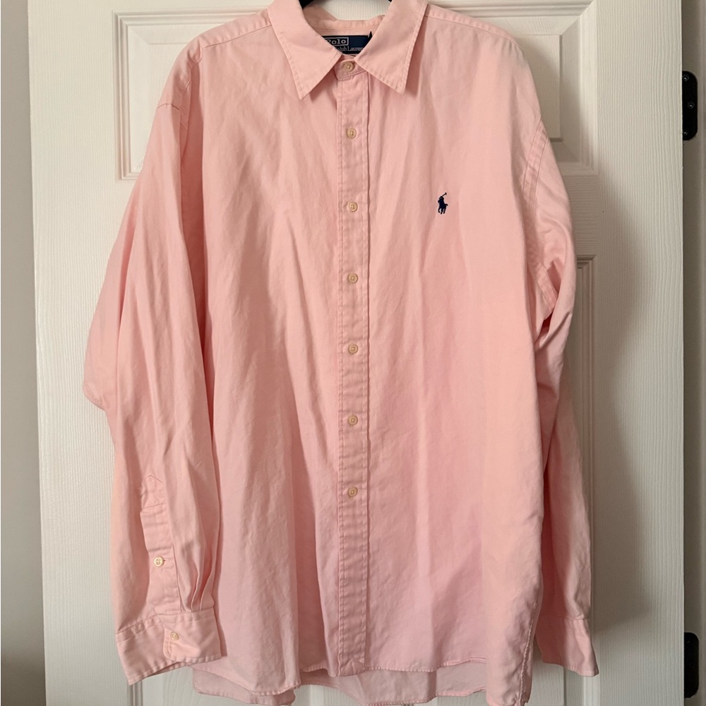 Ralph Lauren Men's Light Pink Button Down Shirt